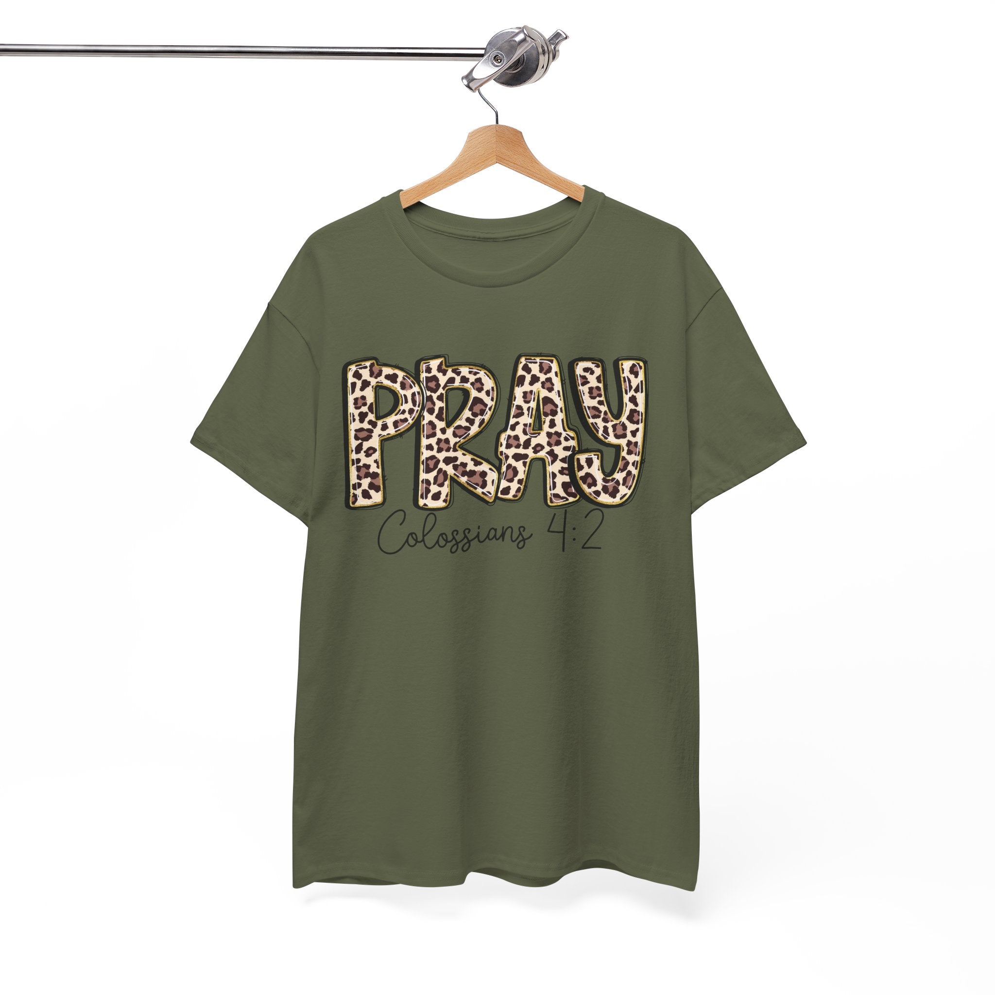 Pray Leopard Tee "Colossians 4:2"