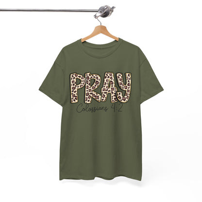 Pray Leopard Tee "Colossians 4:2"