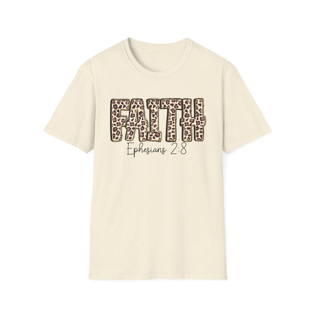 Faith Leopard Scripture "Ephesians 2:8" Christian shirt
