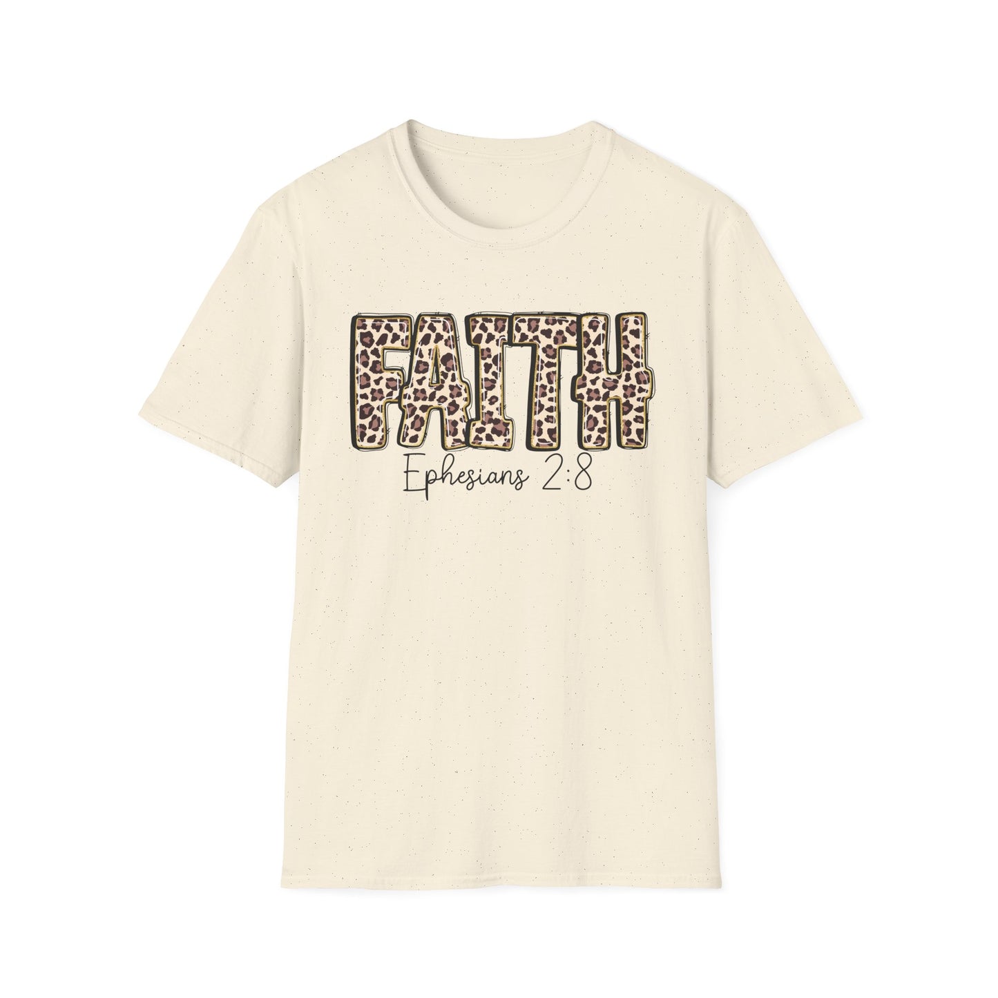 Faith Leopard Scripture "Ephesians 2:8" Christian shirt