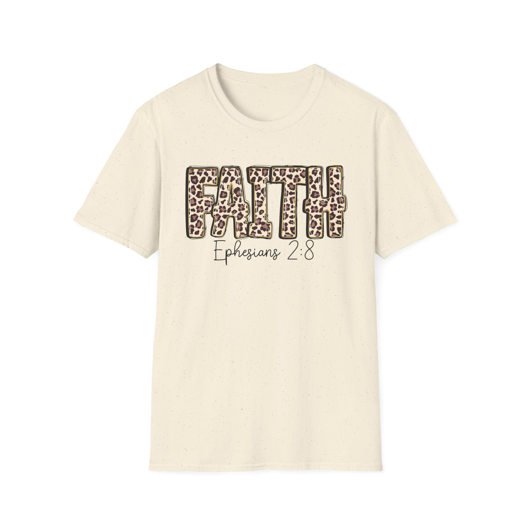 Faith Leopard Scripture "Ephesians 2:8" Christian shirt