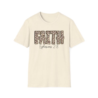 Faith Leopard Scripture "Ephesians 2:8" Christian shirt