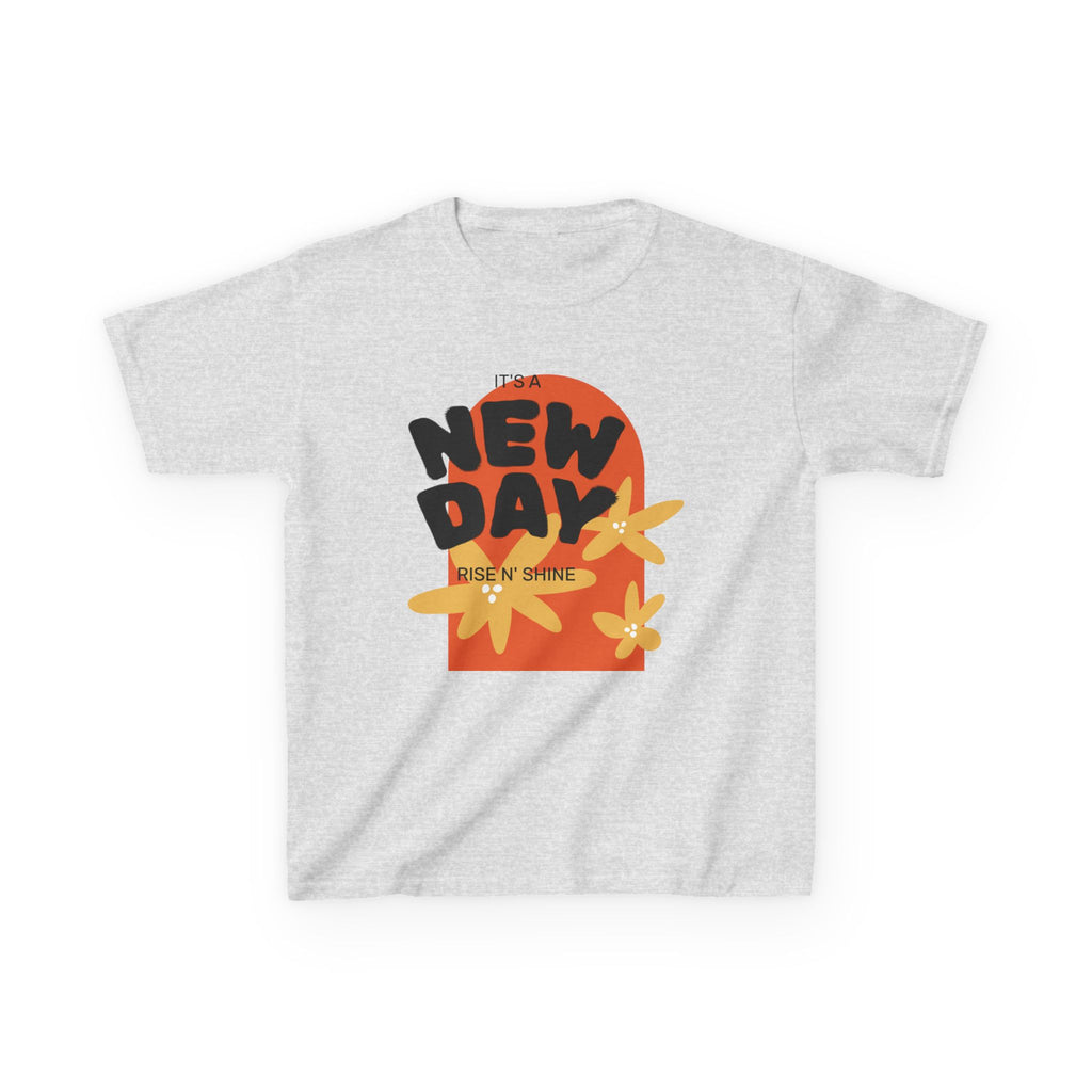 Kids Tee — "New Day" Sunshine Floral Graphic