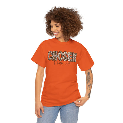 Chosen Leopard Tee “Chosen” 1 Peter 2:9 Faith T-Shirt