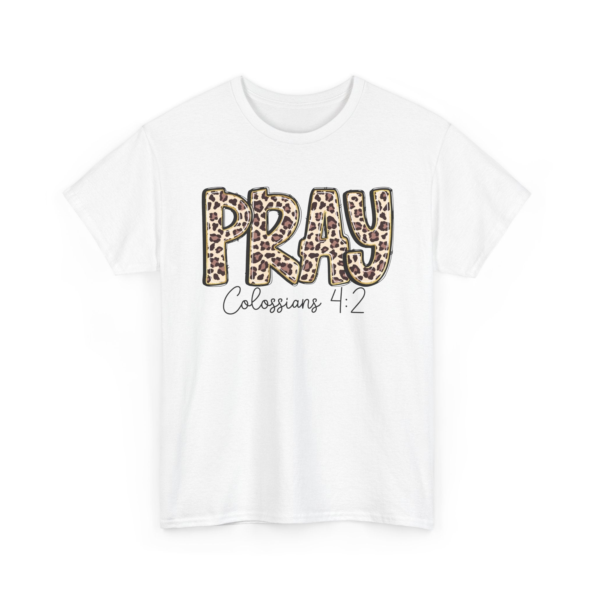 Pray Leopard Tee "Colossians 4:2"