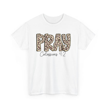 Pray Leopard Tee "Colossians 4:2"