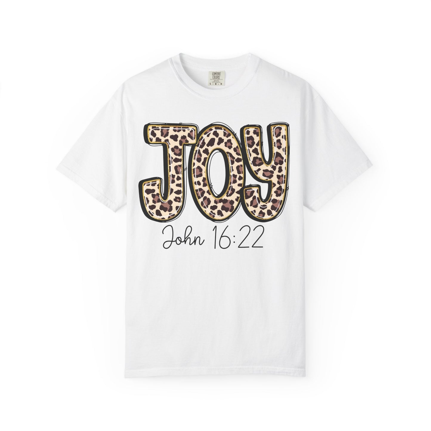 Joy Leopard Print - John 16:22 Christian Tee
