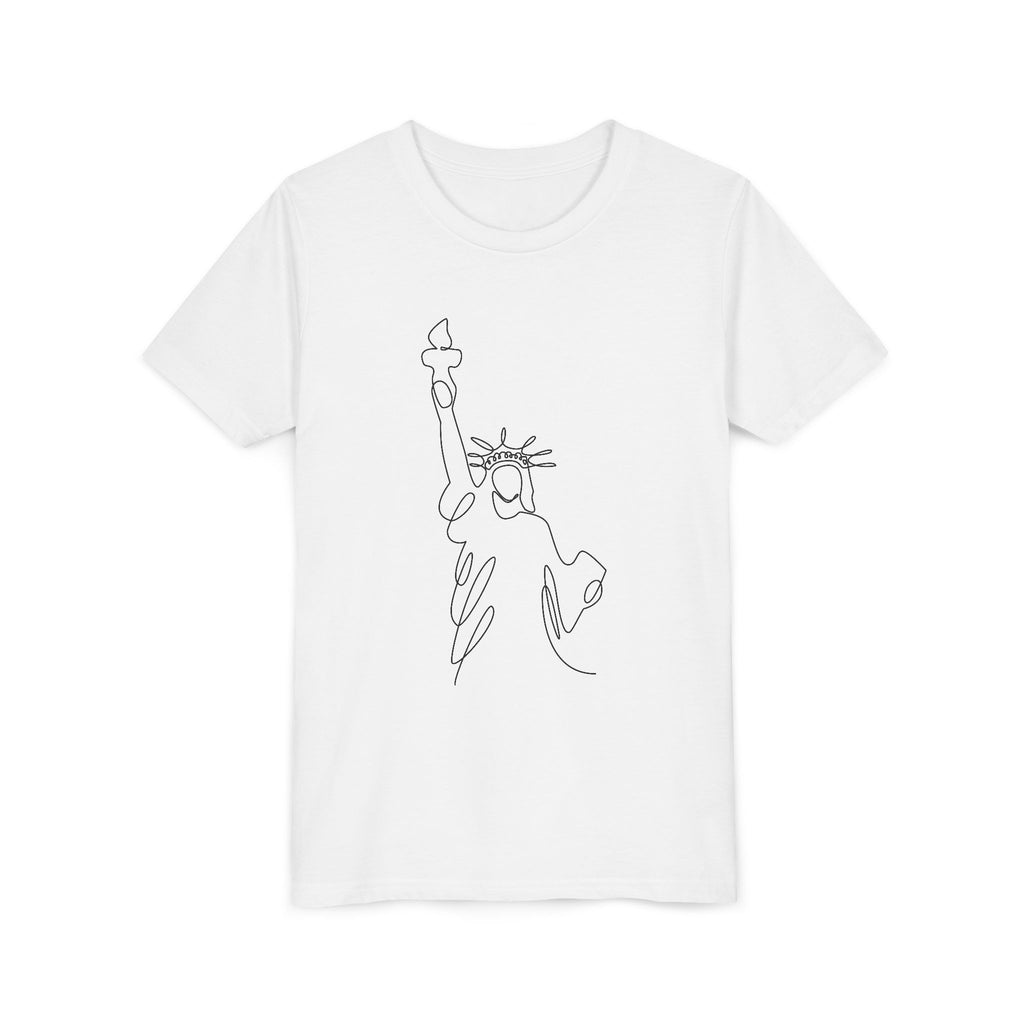 Youth Tee  Minimal Line Statue of Liberty