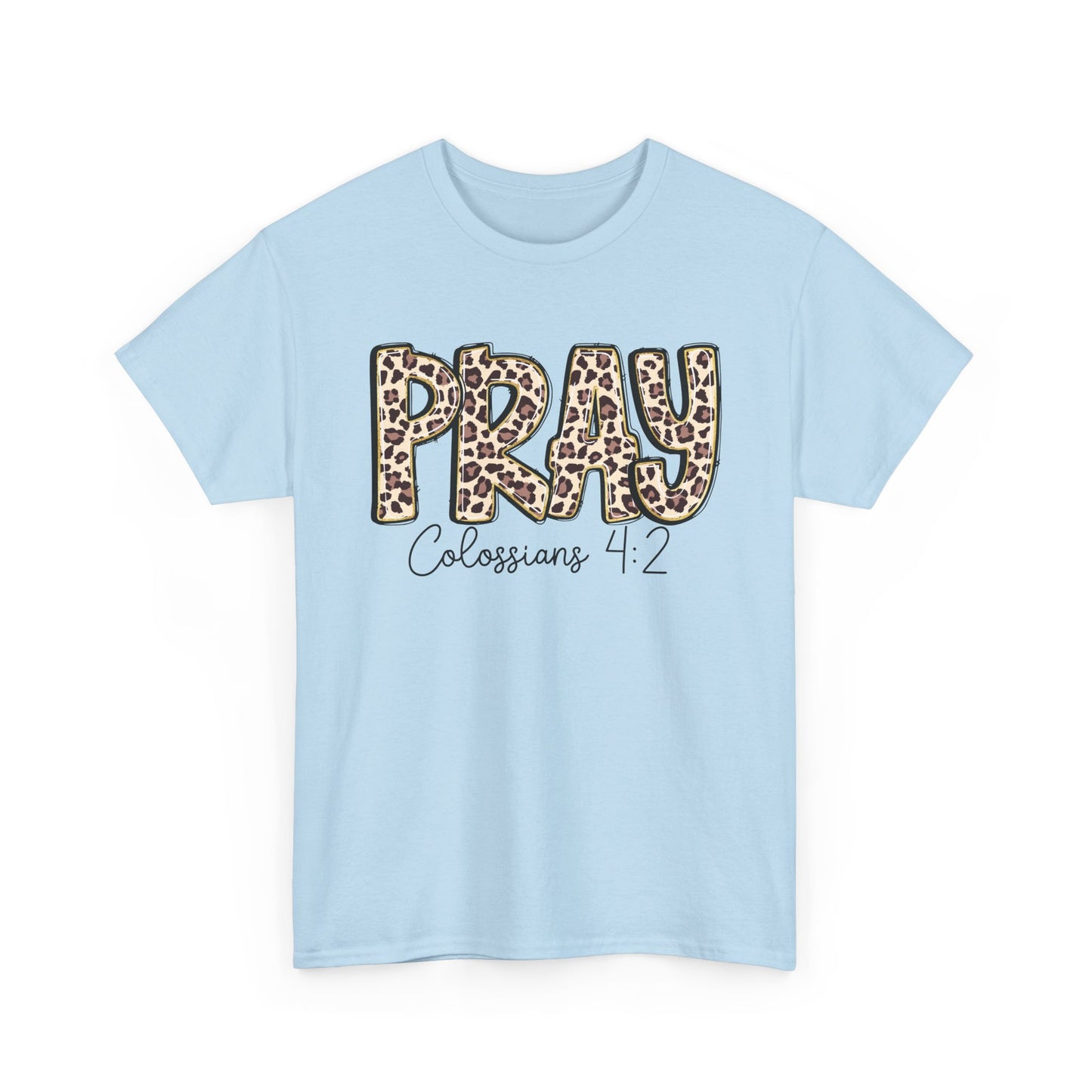 Pray Leopard Tee "Colossians 4:2"