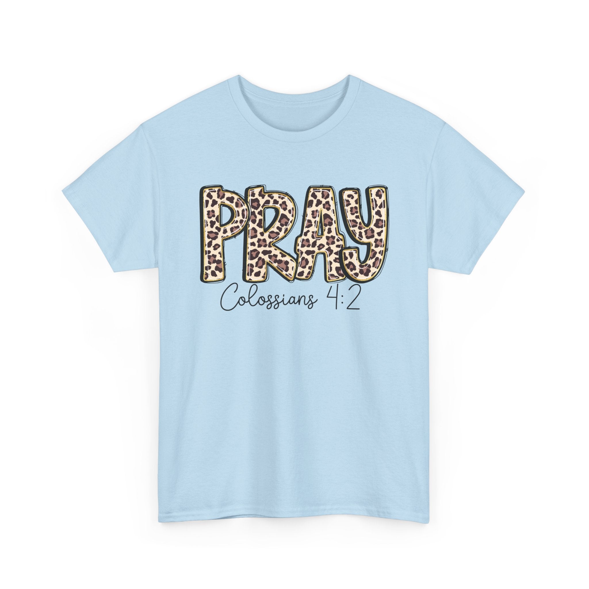 Pray Leopard Tee "Colossians 4:2"