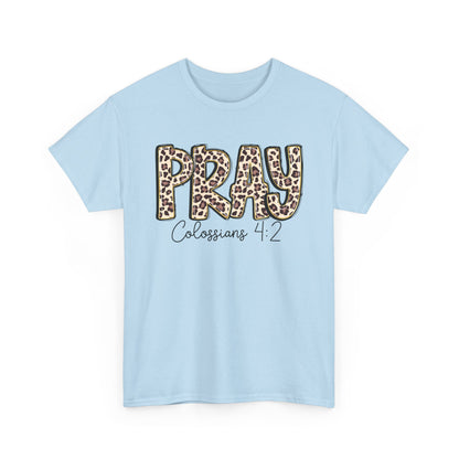 Pray Leopard Tee "Colossians 4:2"