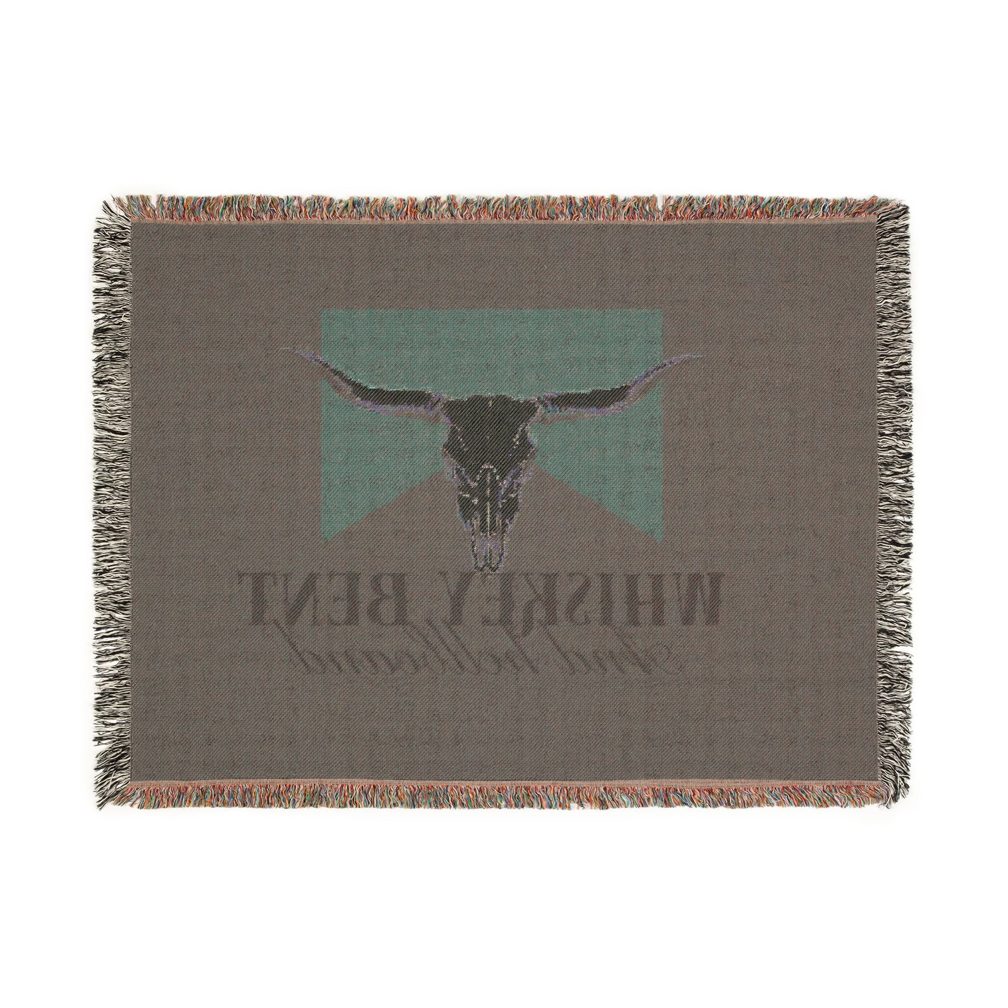 Longhorn Skull Woven Blanket
