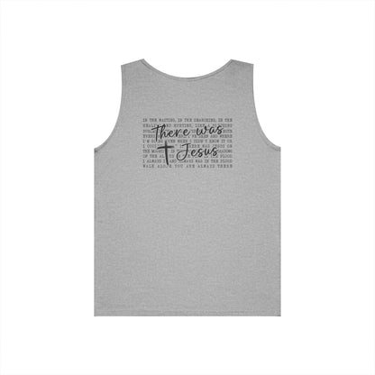 Faith Cross Tank Top with “There Was Jesus” Back Text