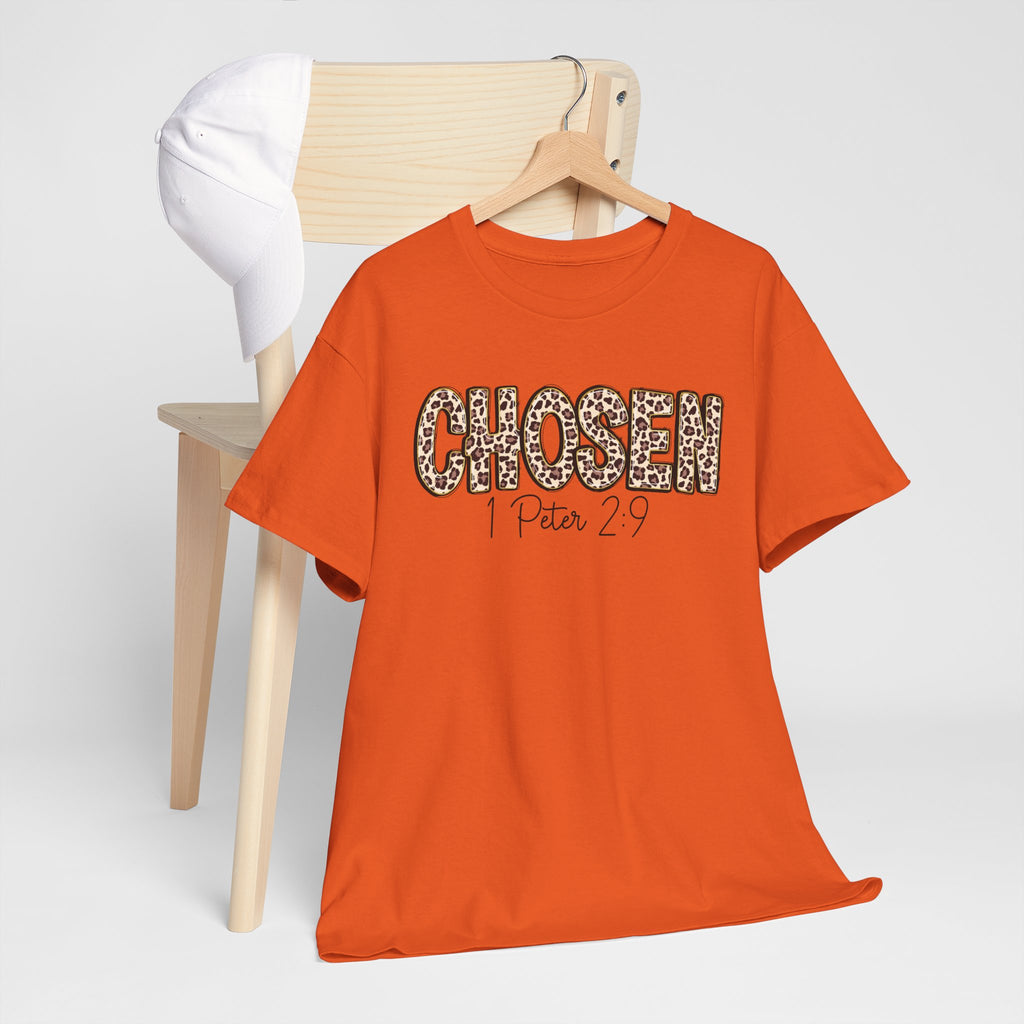 Chosen Leopard Tee “Chosen” 1 Peter 2:9 Faith T-Shirt