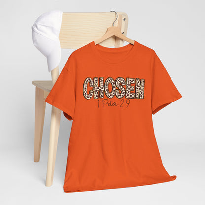 Chosen Leopard Tee “Chosen” 1 Peter 2:9 Faith T-Shirt