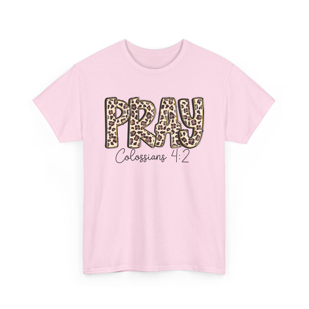 Pray Leopard Tee "Colossians 4:2"