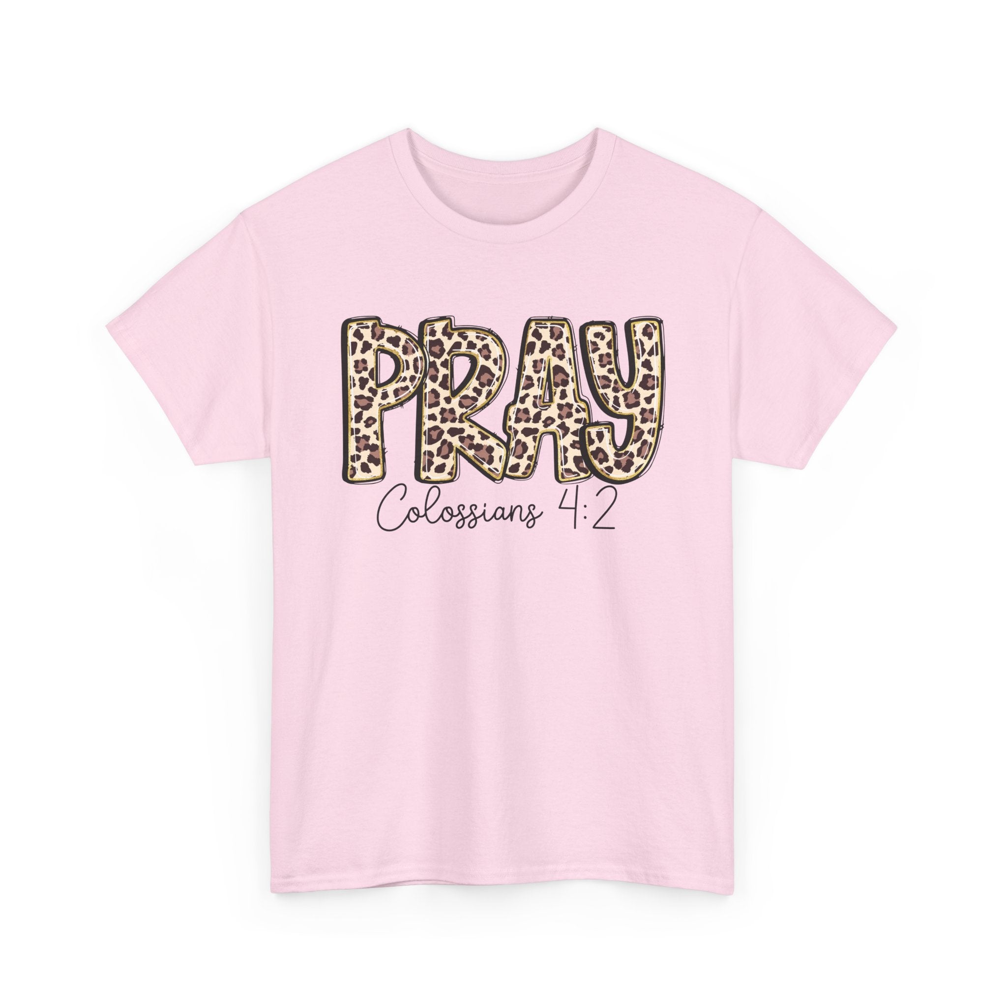 Pray Leopard Tee "Colossians 4:2"
