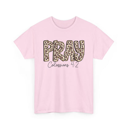Pray Leopard Tee "Colossians 4:2"