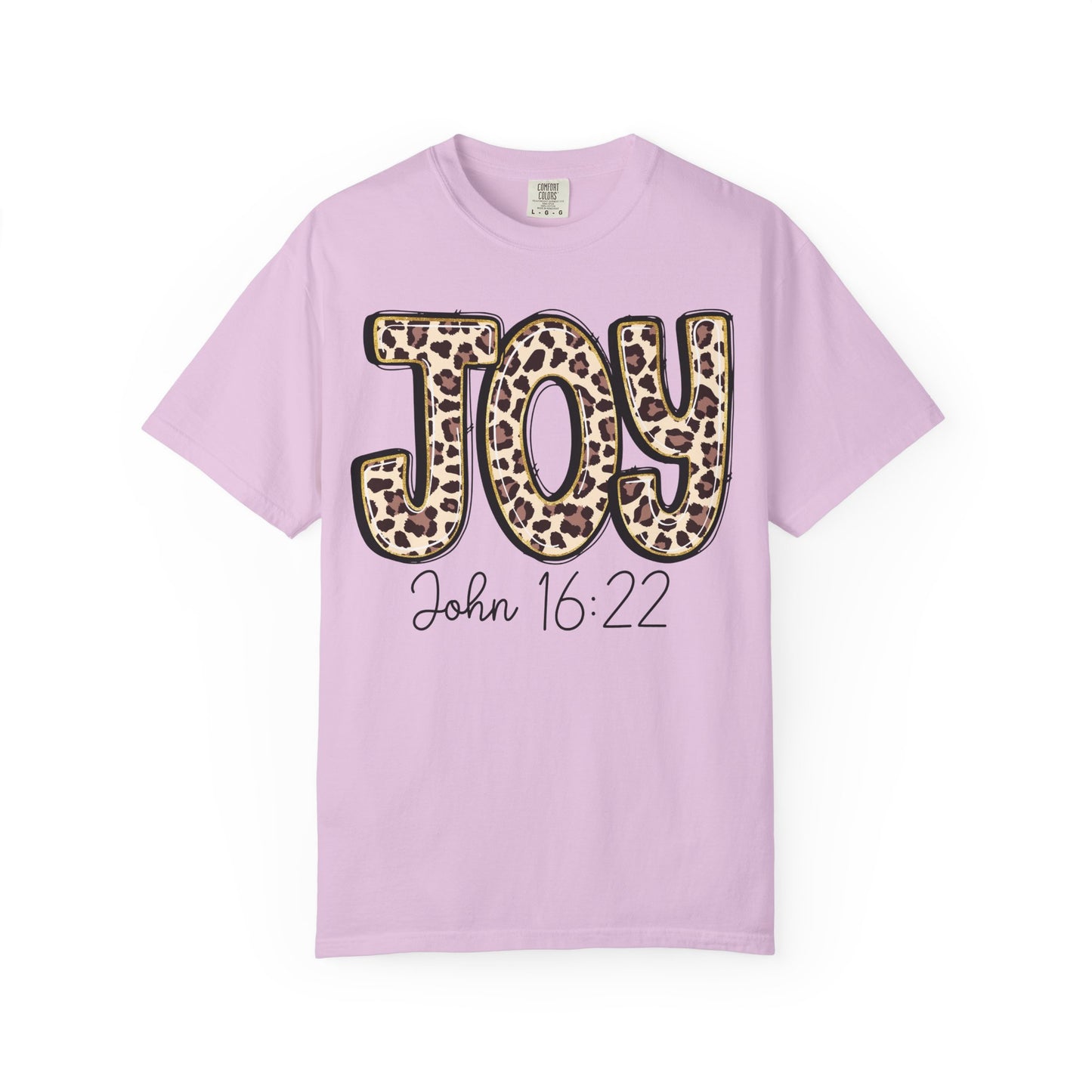 Joy Leopard Print - John 16:22 Christian Tee