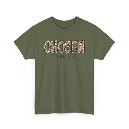 Chosen Leopard Tee “Chosen” 1 Peter 2:9 Faith T-Shirt