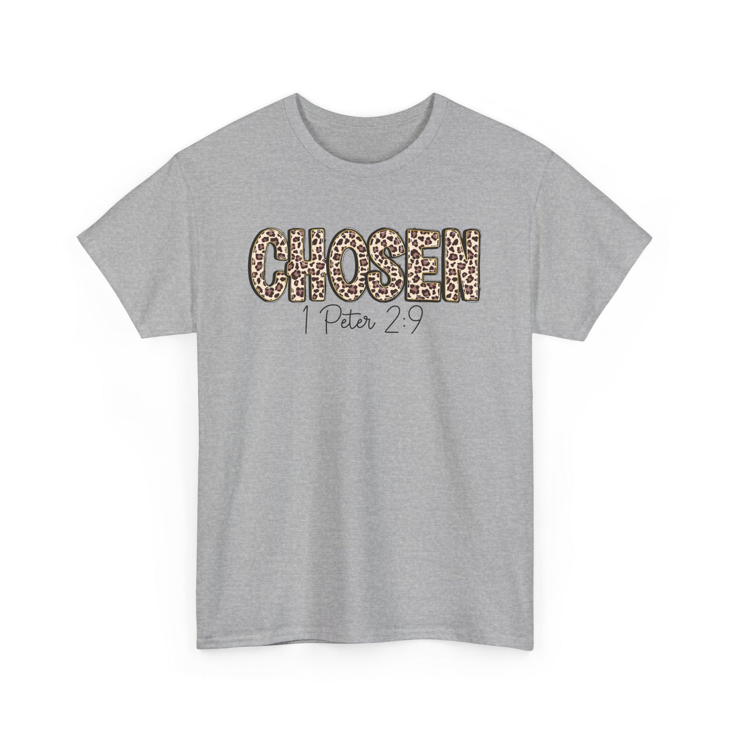 Chosen Leopard Tee “Chosen” 1 Peter 2:9 Faith T-Shirt