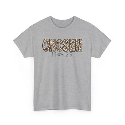 Chosen Leopard Tee “Chosen” 1 Peter 2:9 Faith T-Shirt