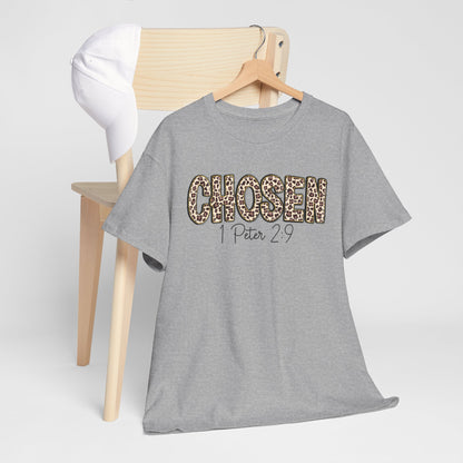 Chosen Leopard Tee “Chosen” 1 Peter 2:9 Faith T-Shirt