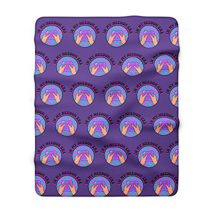 Sherpa Fleece Blanket — Cozy Purple