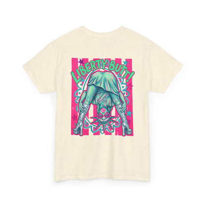 Neon Statue of Liberty 'Guess What? Liberty Butt' Retro Punk T-Shirt