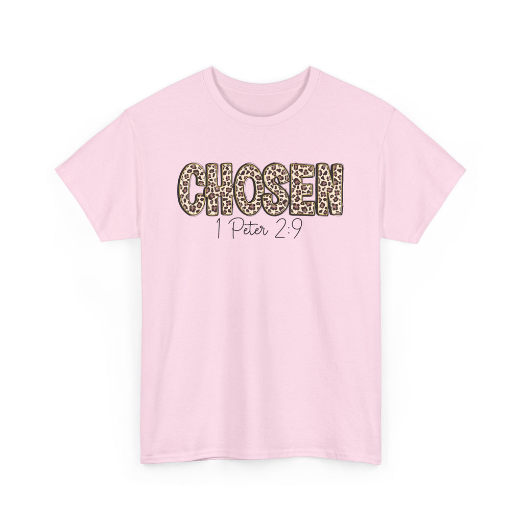 Chosen Leopard Tee “Chosen” 1 Peter 2:9 Faith T-Shirt