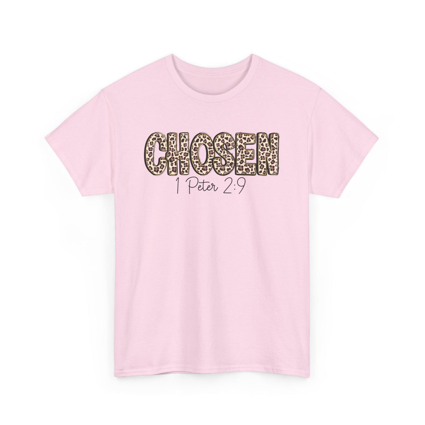 Chosen Leopard Tee “Chosen” 1 Peter 2:9 Faith T-Shirt