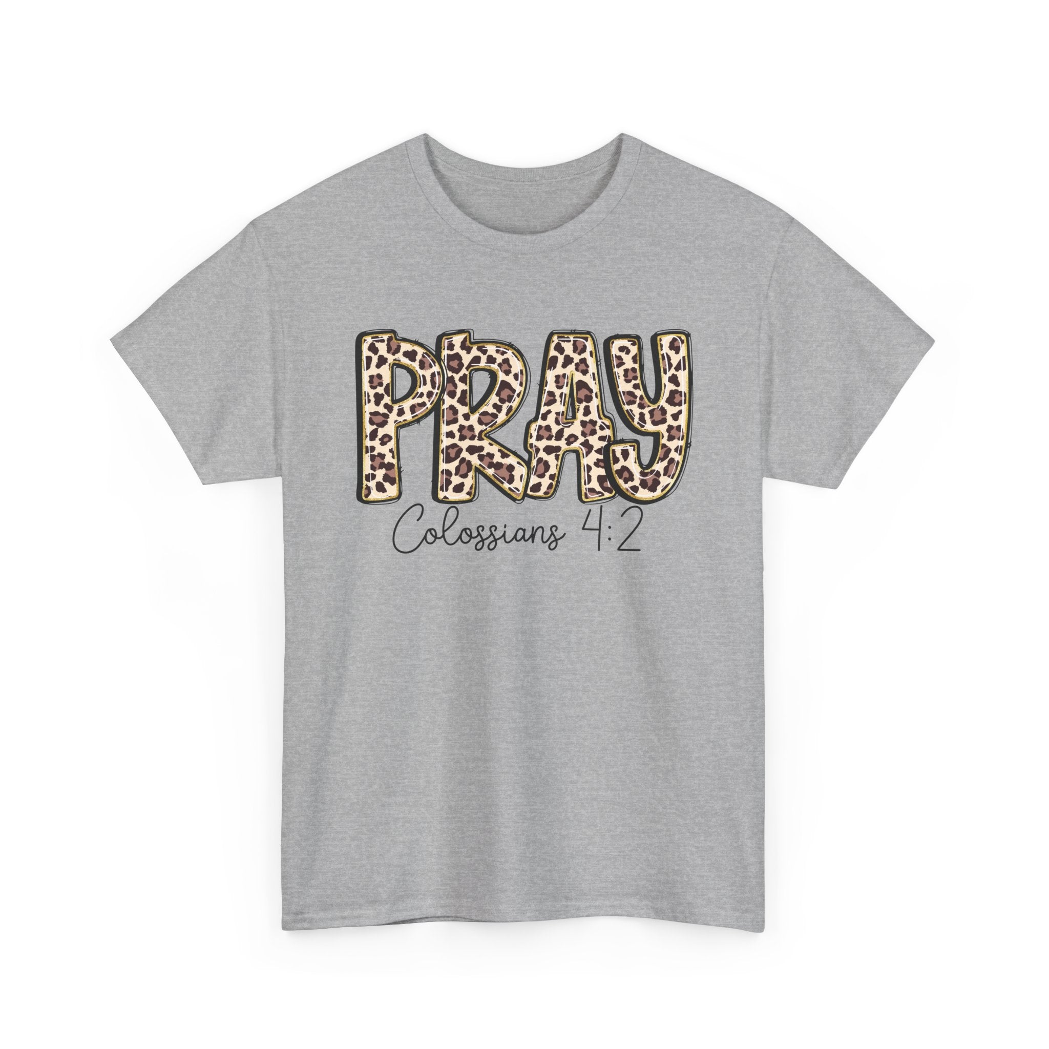Pray Leopard Tee "Colossians 4:2"