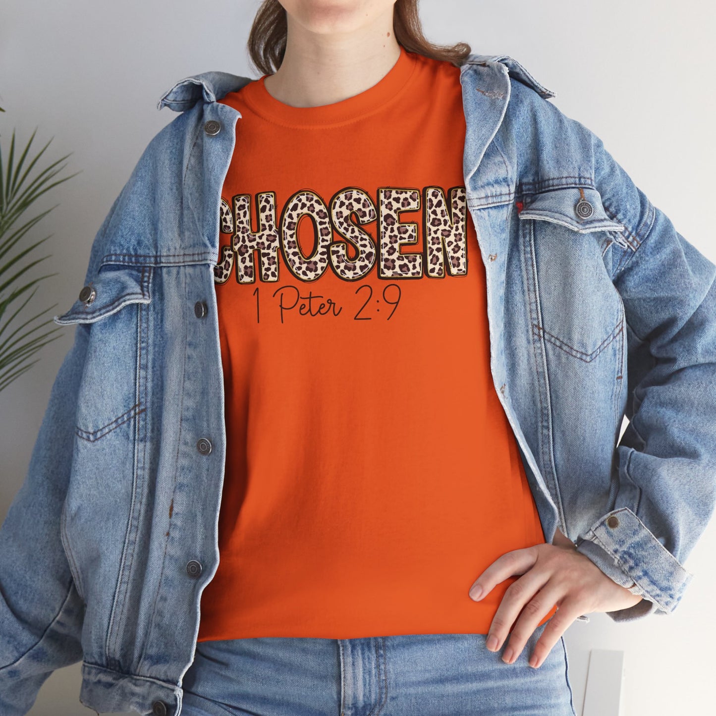 Chosen Leopard Tee “Chosen” 1 Peter 2:9 Faith T-Shirt
