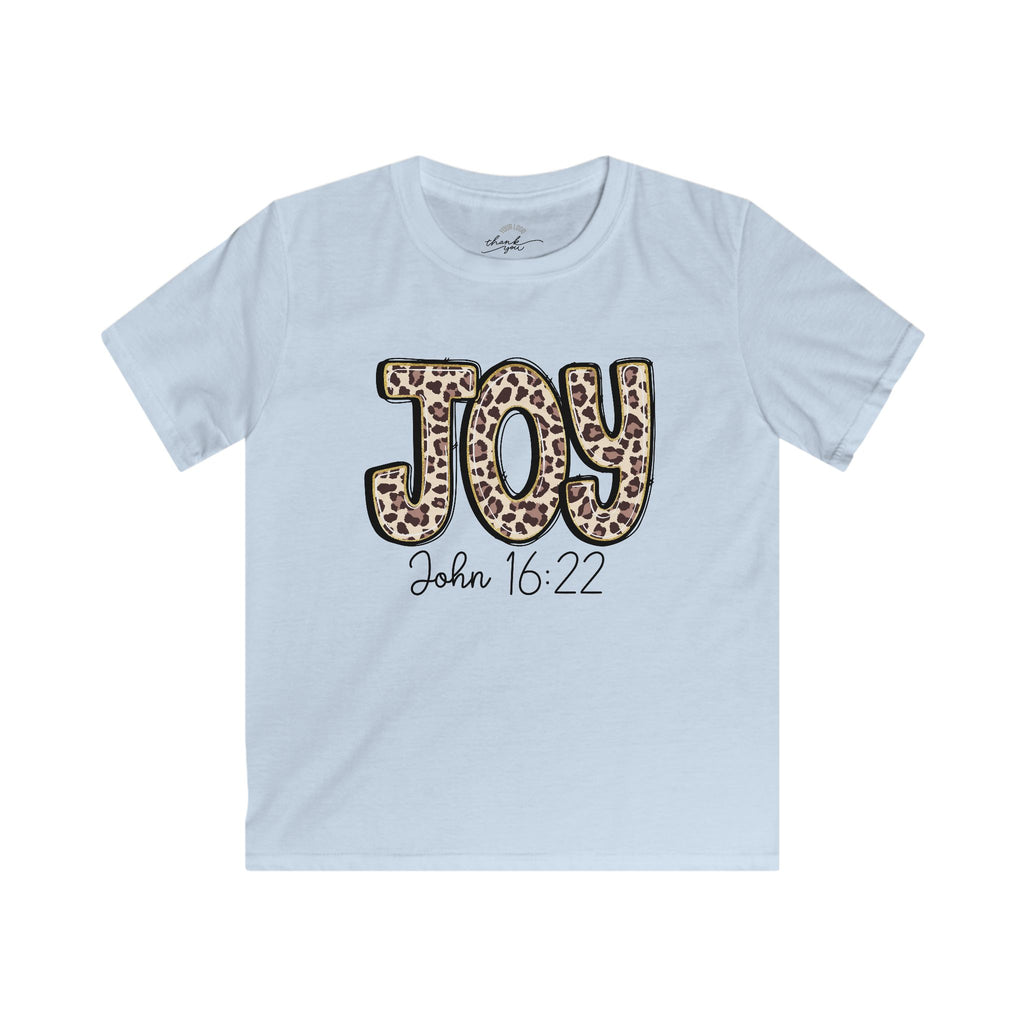 Kids Tee — "Joy" "John 16:22" Christian Shirt