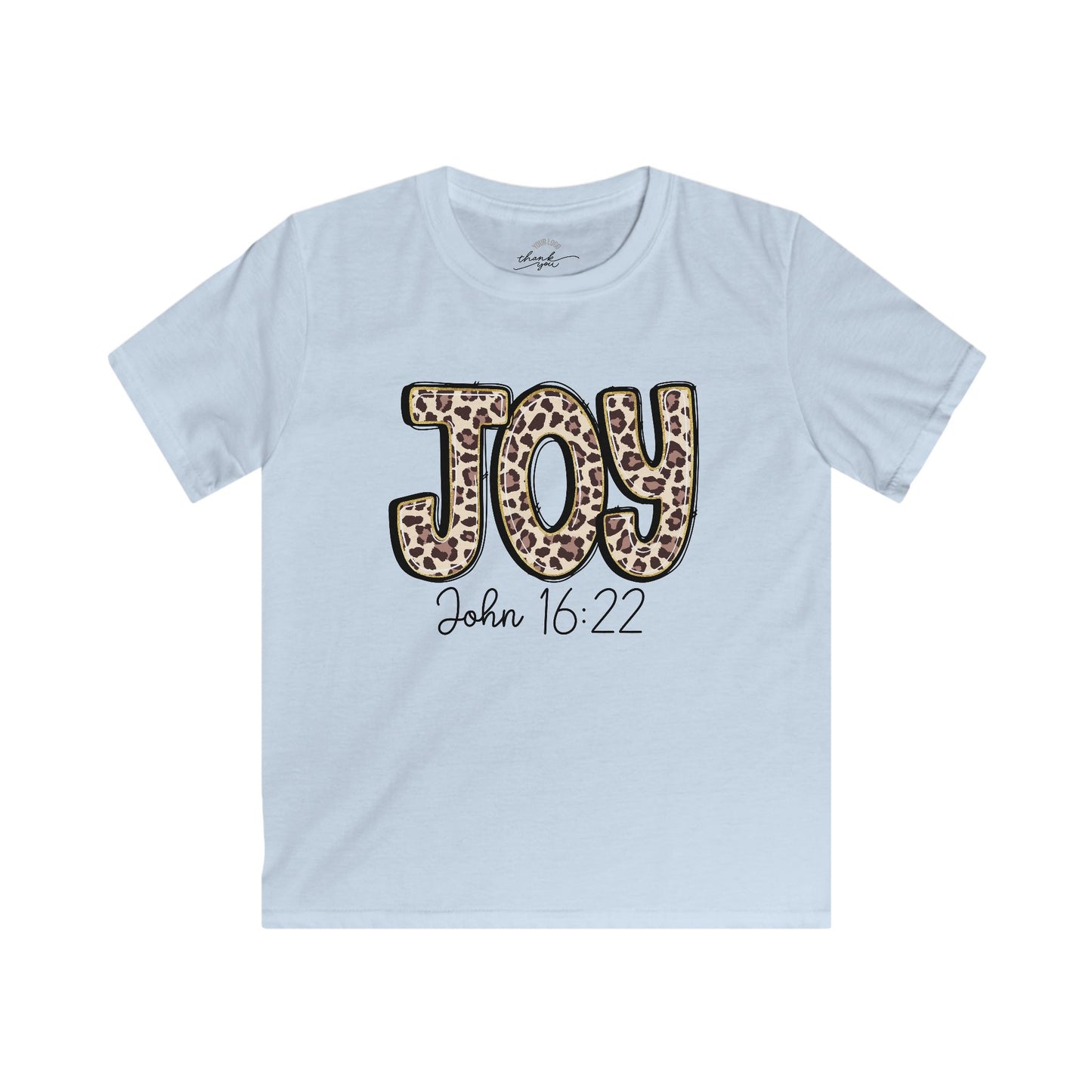 Kids Tee — "Joy" "John 16:22" Christian Shirt