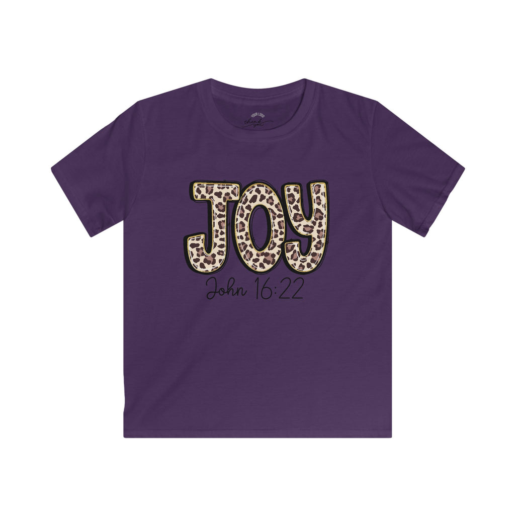Kids Tee — "Joy" "John 16:22" Christian Shirt