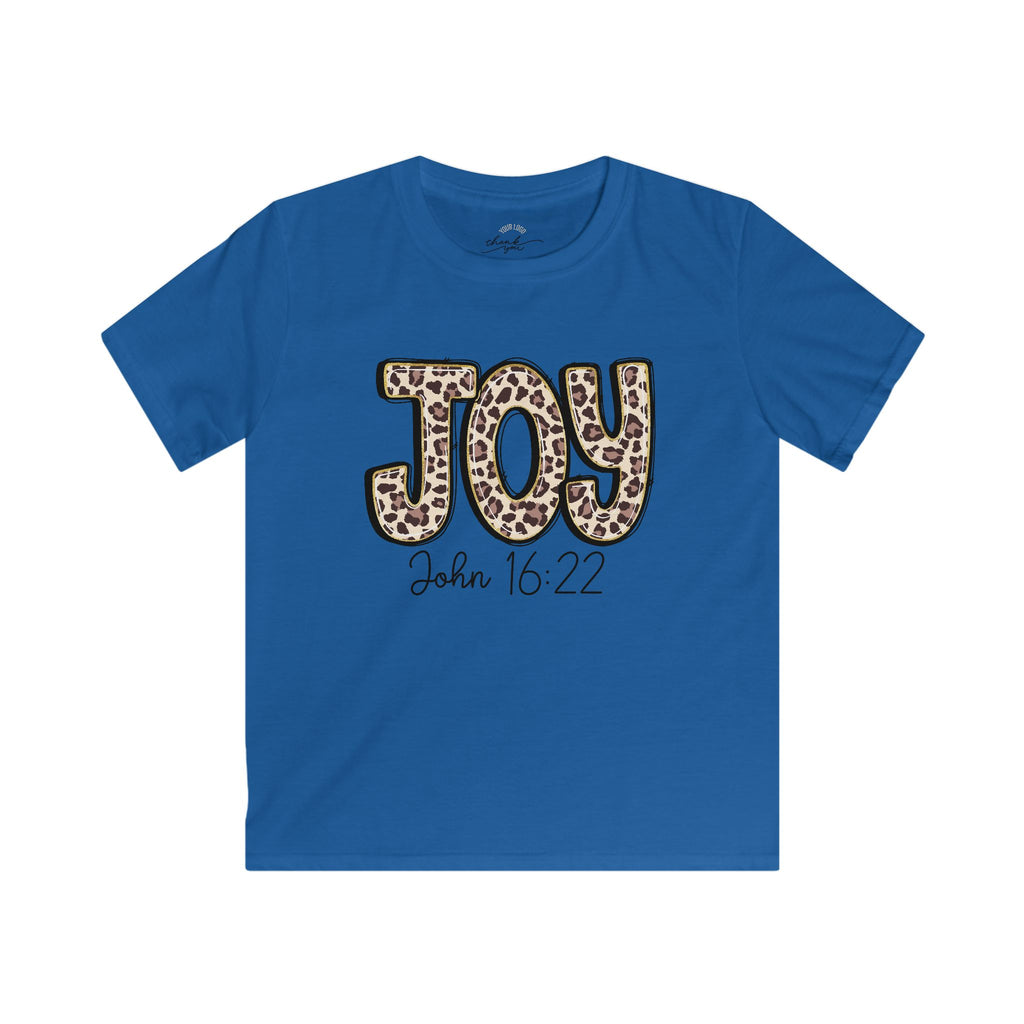 Kids Tee — "Joy" "John 16:22" Christian Shirt