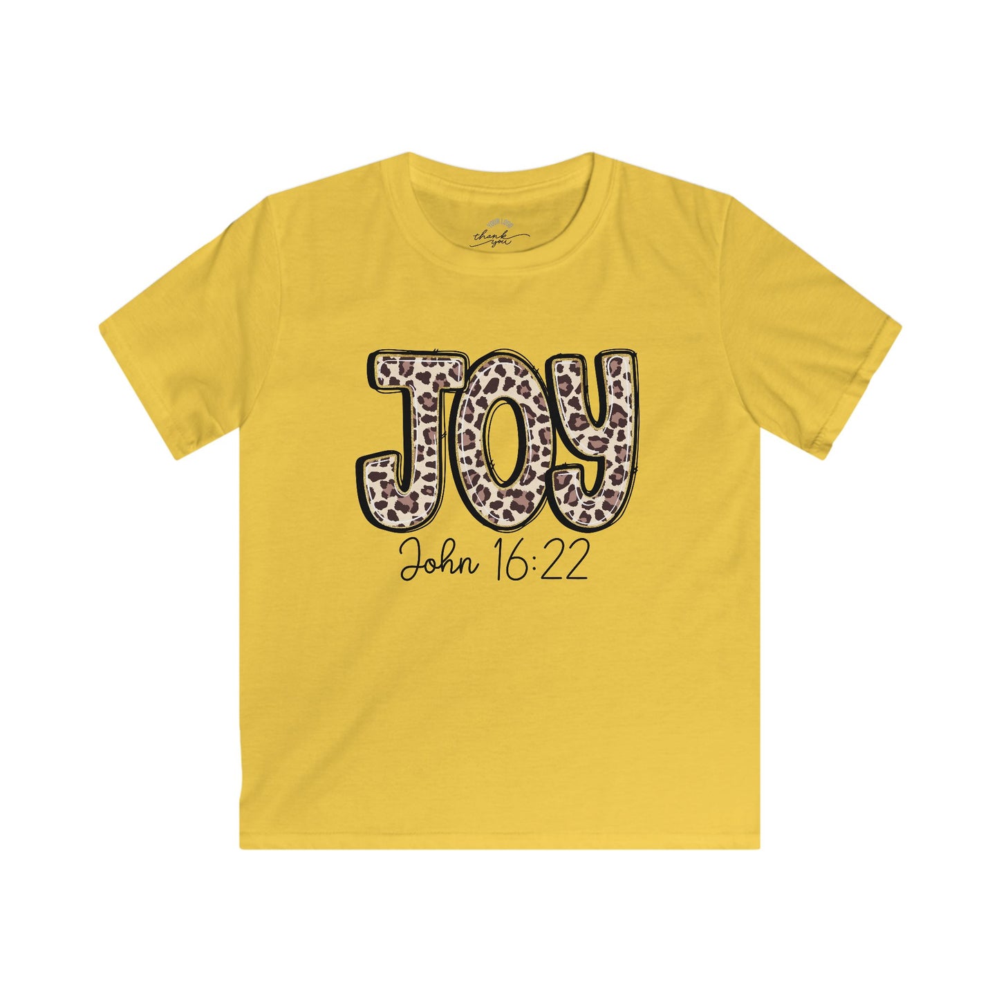 Kids Tee — "Joy" "John 16:22" Christian Shirt