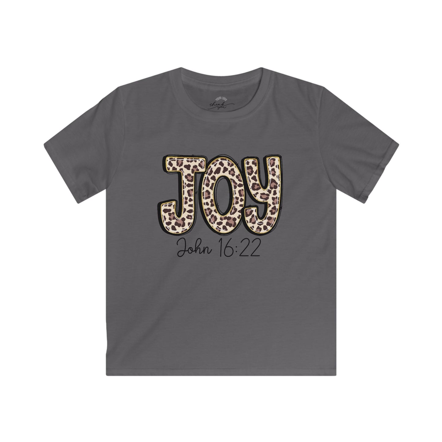 Kids Tee — "Joy" "John 16:22" Christian Shirt