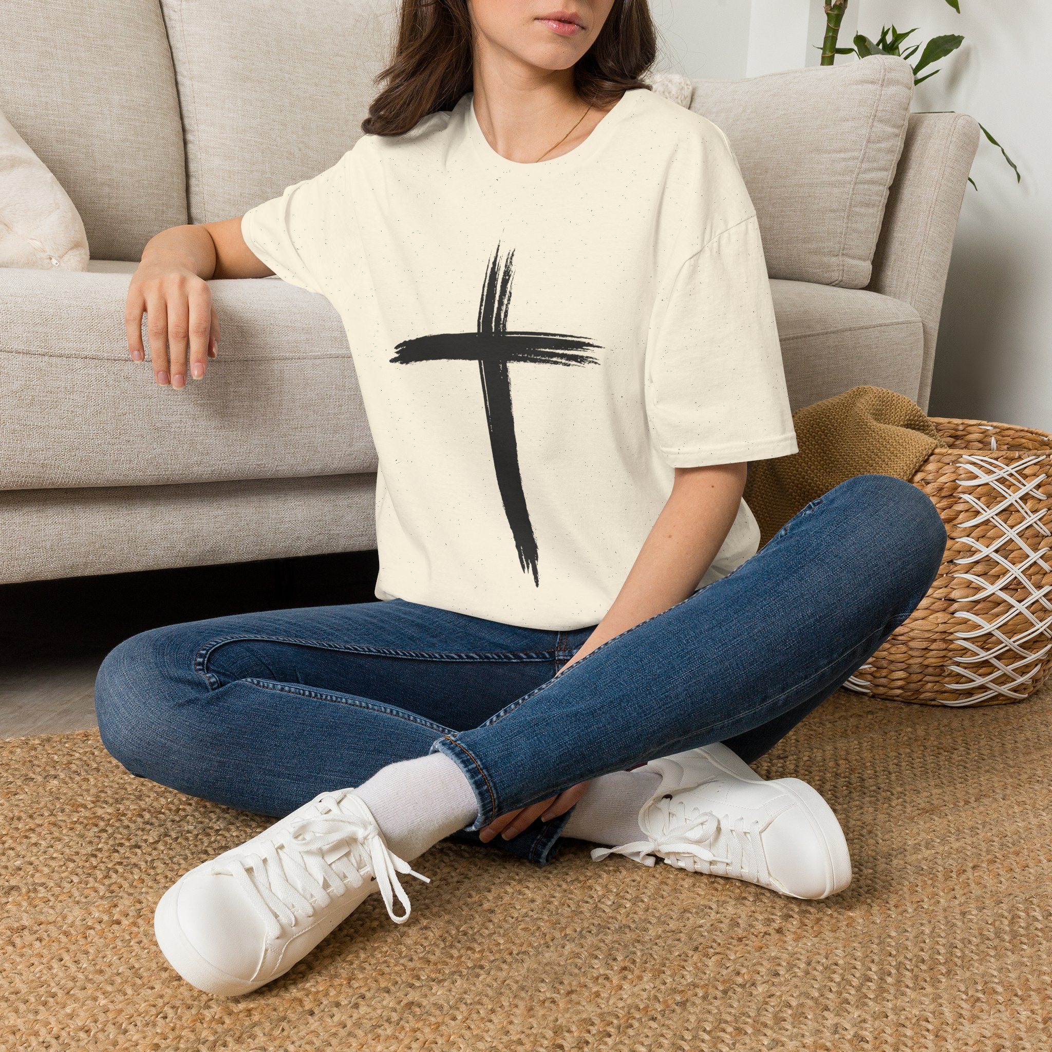 Brushstroke Cross T-Shirt