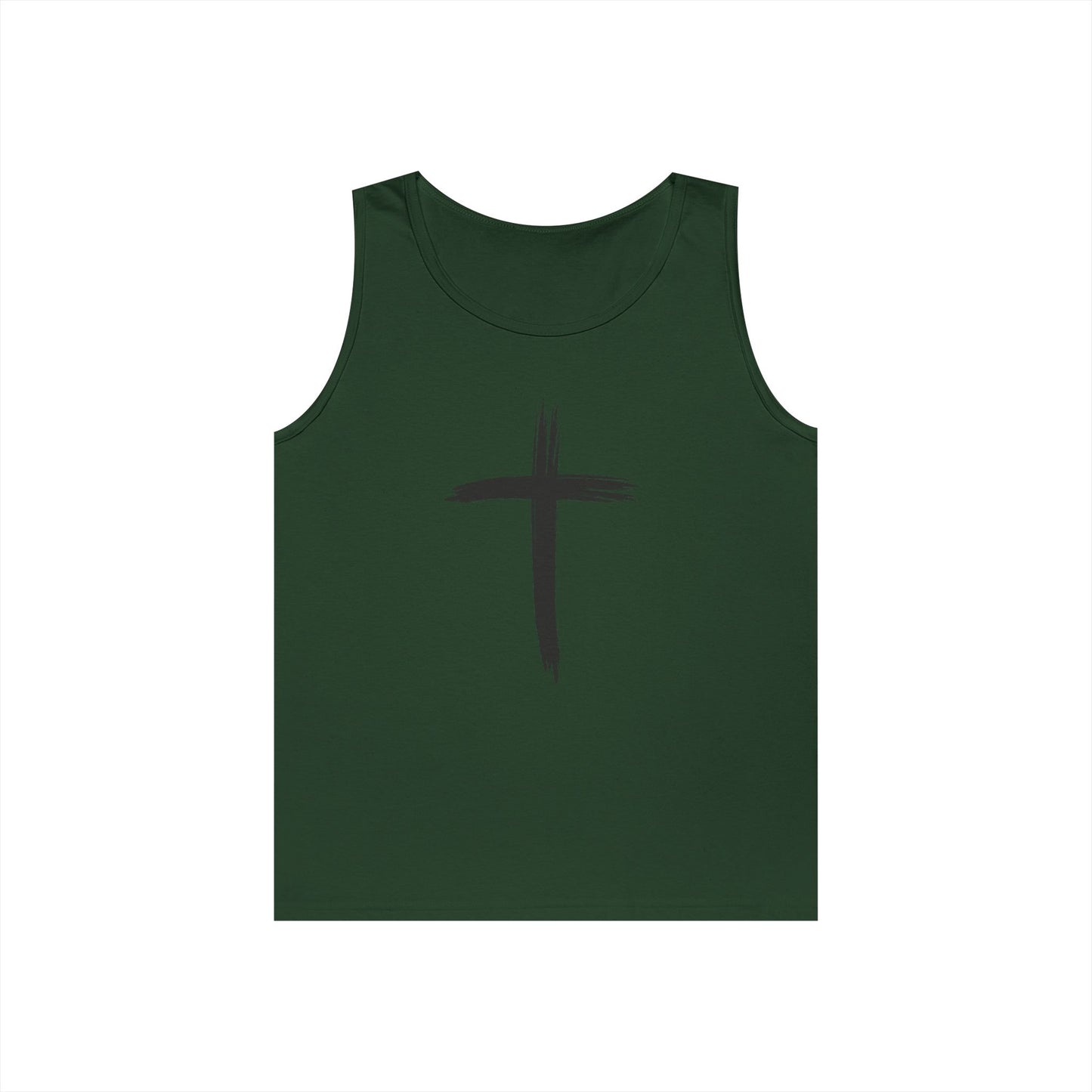 Faith Cross Tank Top with “There Was Jesus” Back Text