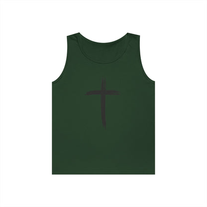 Faith Cross Tank Top with “There Was Jesus” Back Text