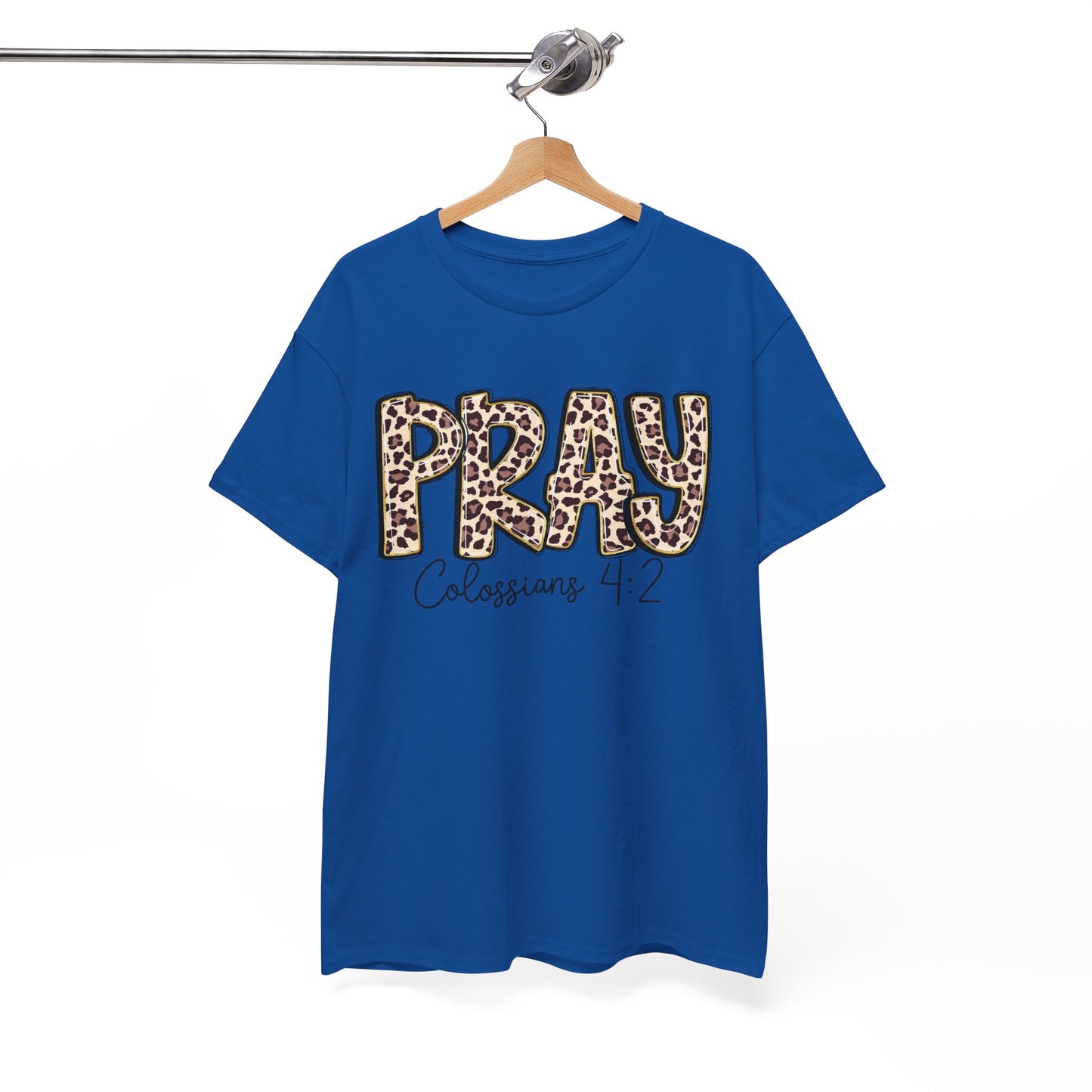 Pray Leopard Tee "Colossians 4:2"