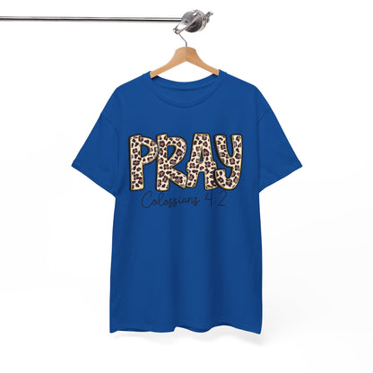 Pray Leopard Tee "Colossians 4:2"