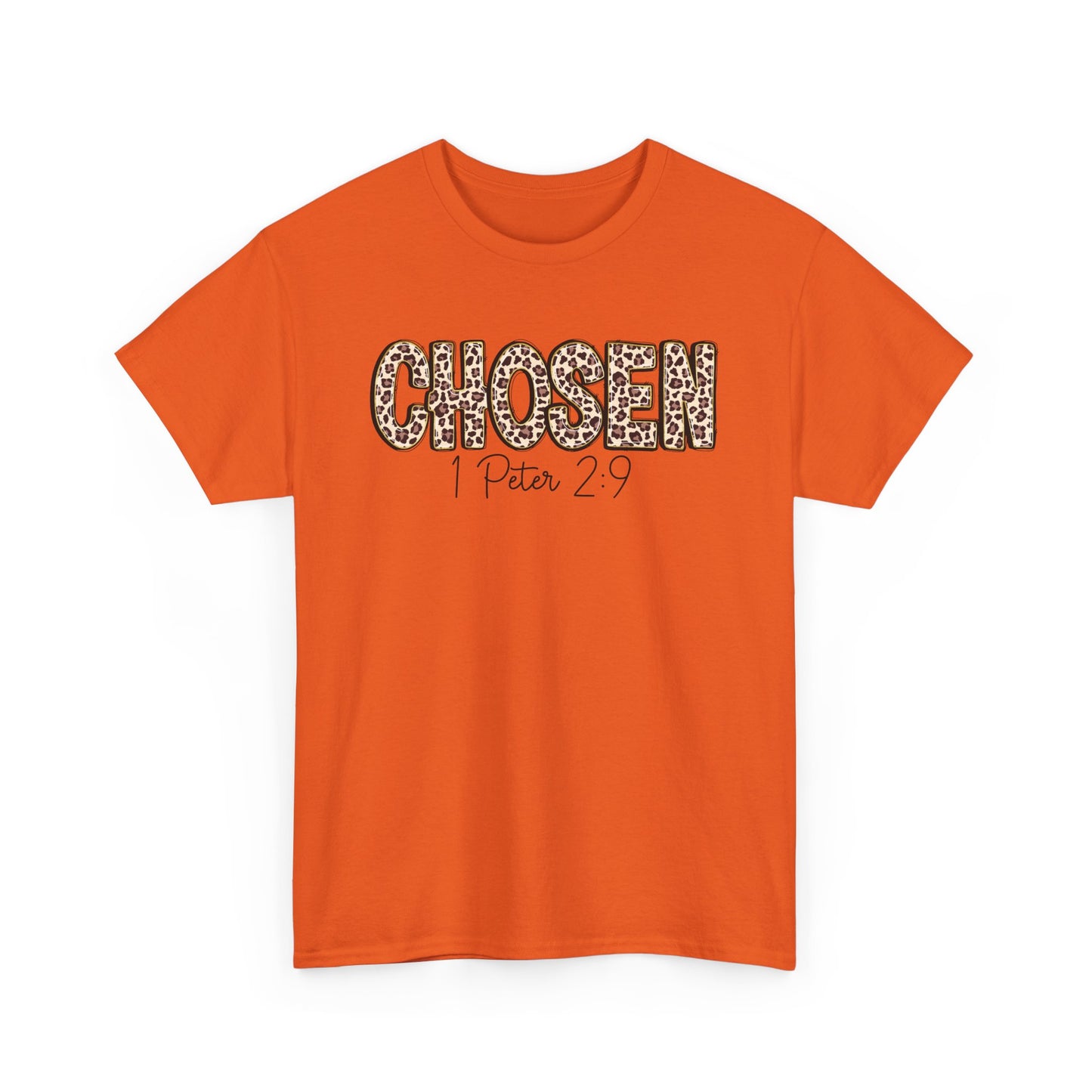 Chosen Leopard Tee “Chosen” 1 Peter 2:9 Faith T-Shirt