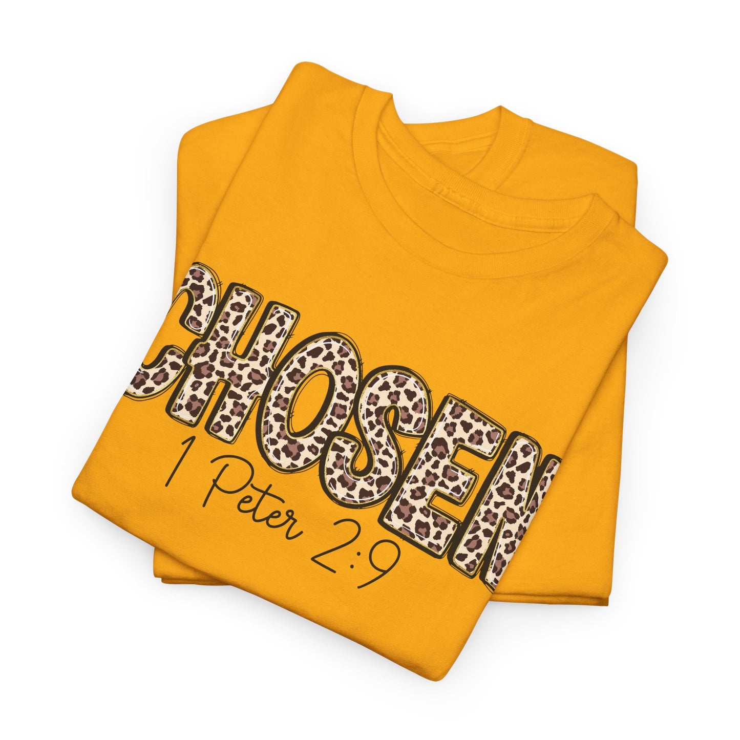 Chosen Leopard Tee “Chosen” 1 Peter 2:9 Faith T-Shirt