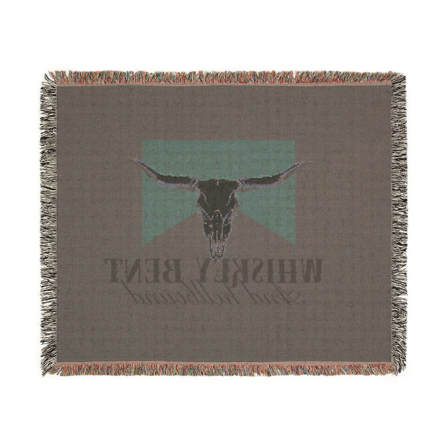 Longhorn Skull Woven Blanket