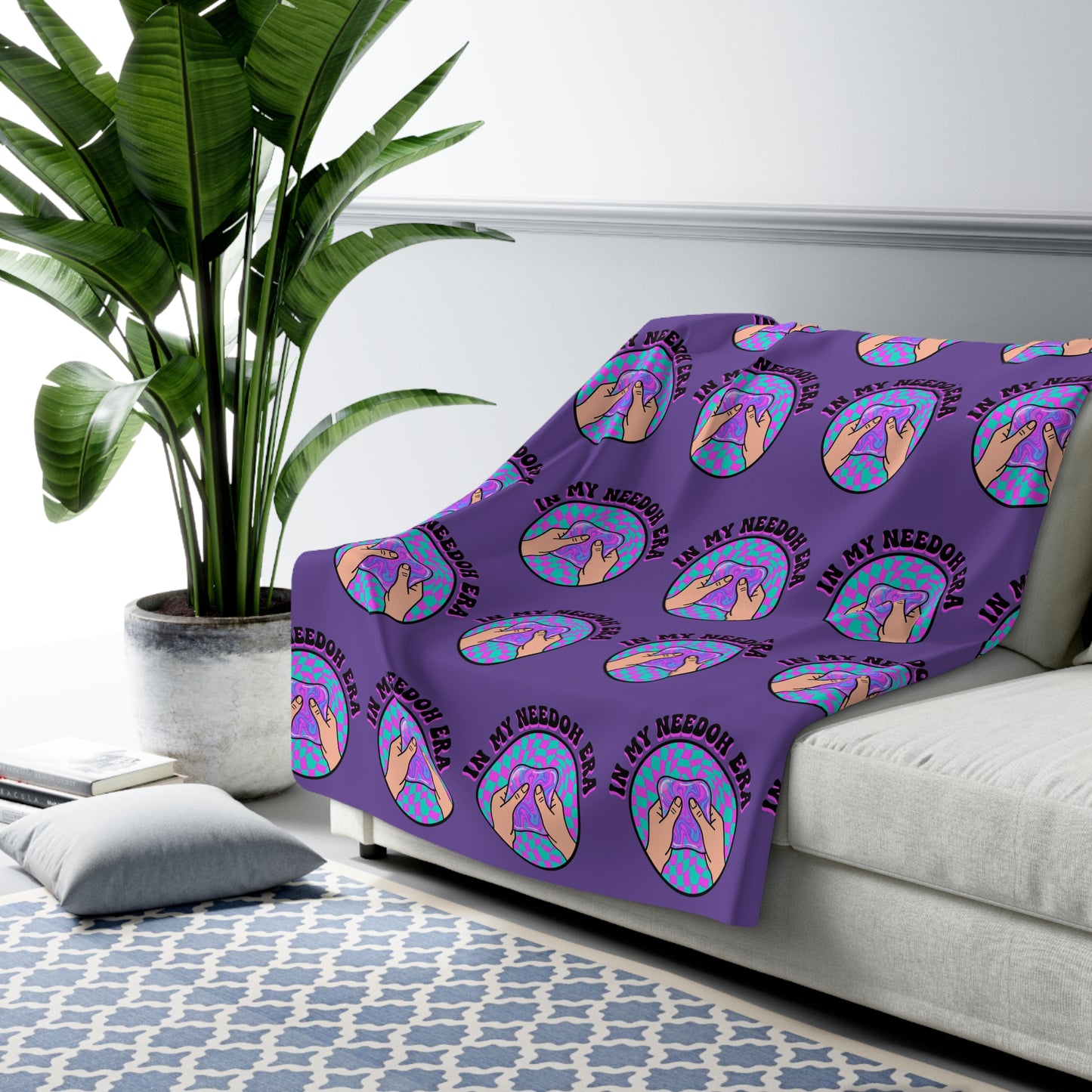 Sherpa Fleece Blanket — Cozy Purple