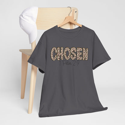 Chosen Leopard Tee “Chosen” 1 Peter 2:9 Faith T-Shirt
