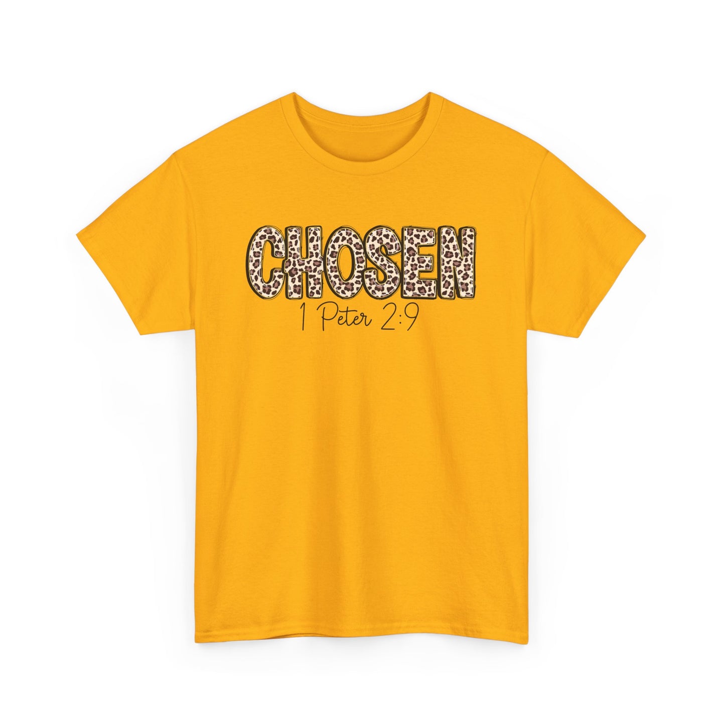 Chosen Leopard Tee “Chosen” 1 Peter 2:9 Faith T-Shirt